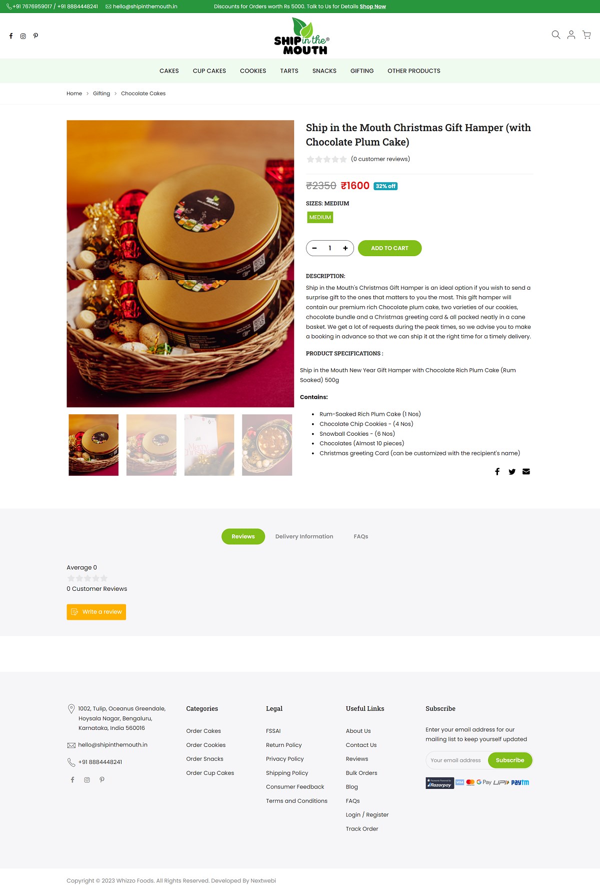 Product detail page