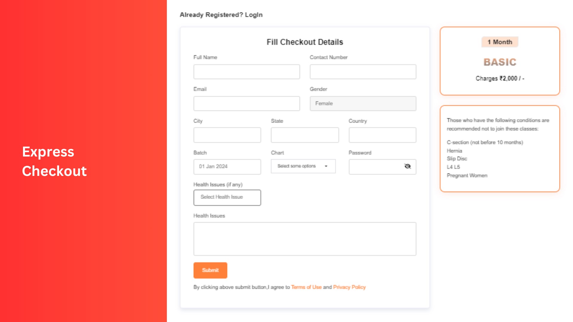 Custom Fitness Application