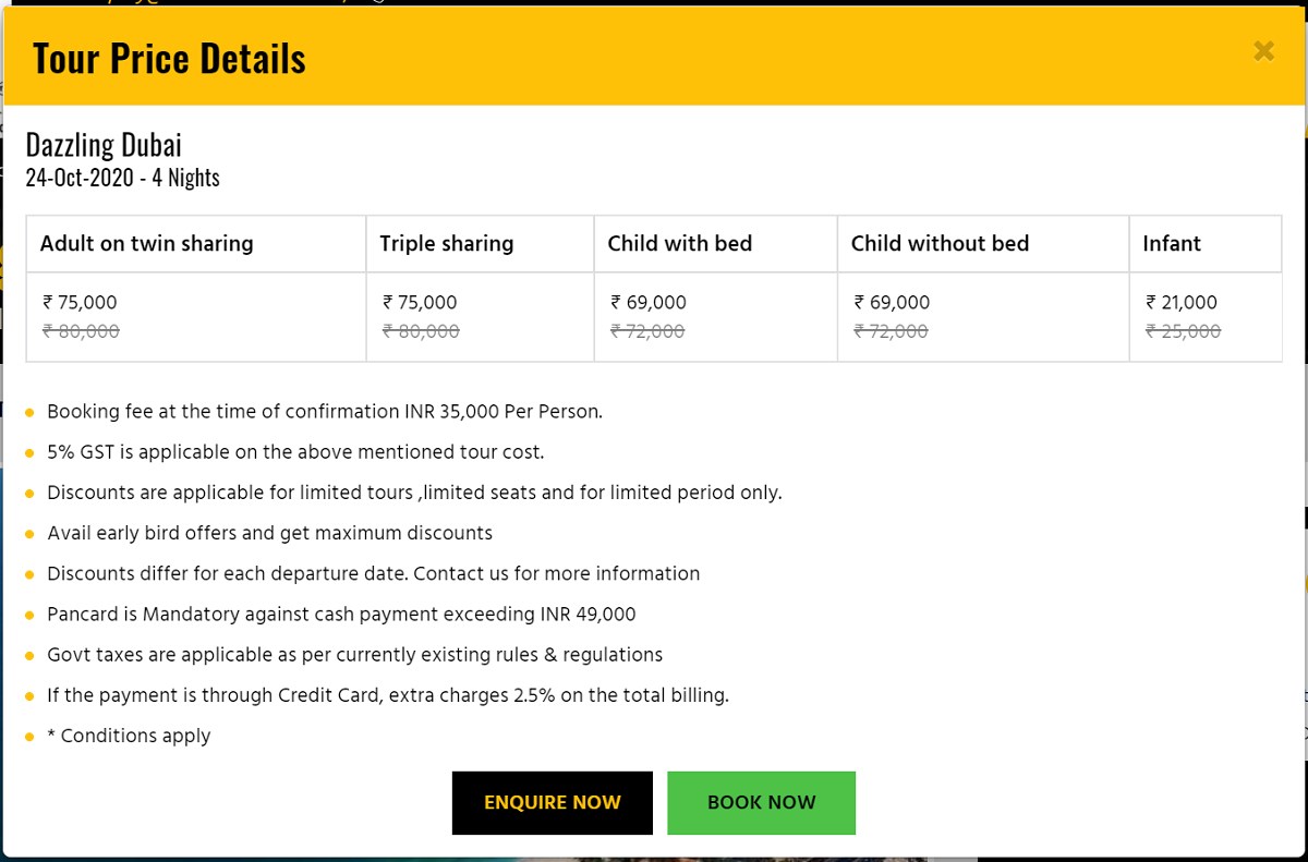 Multiple Options of Pricing