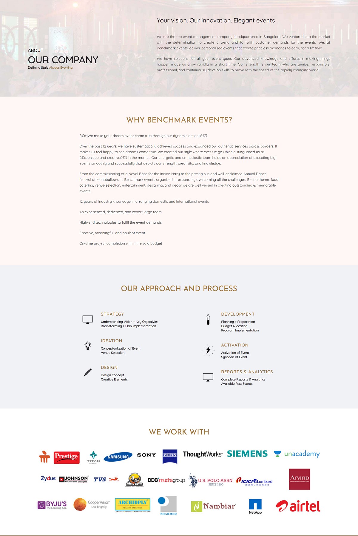 Benchmark- MICE & Events company