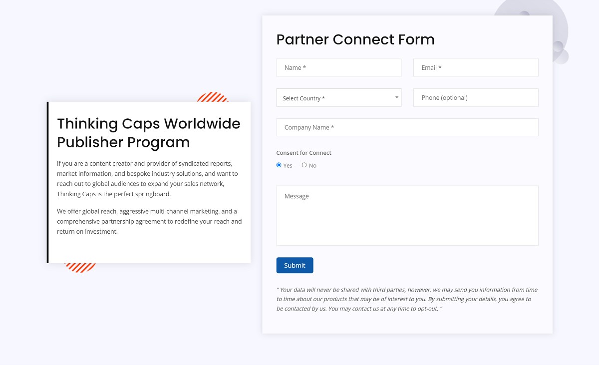 Partner registration form