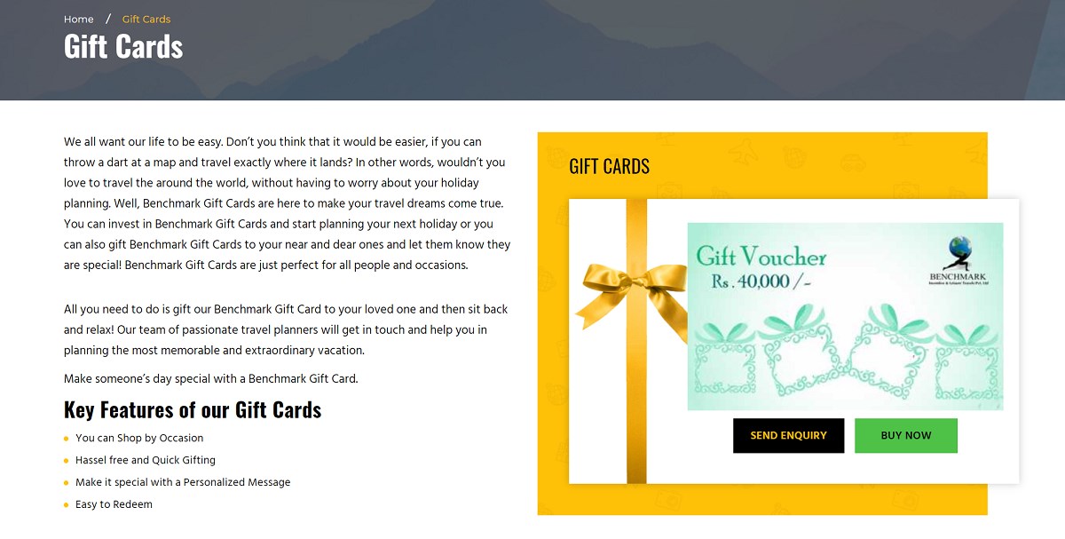 Benchmark Holidays