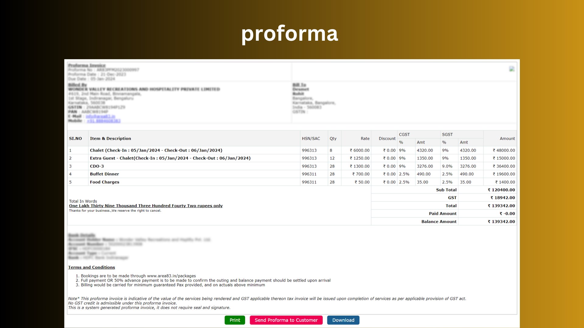 Custom Application for Resort Management
