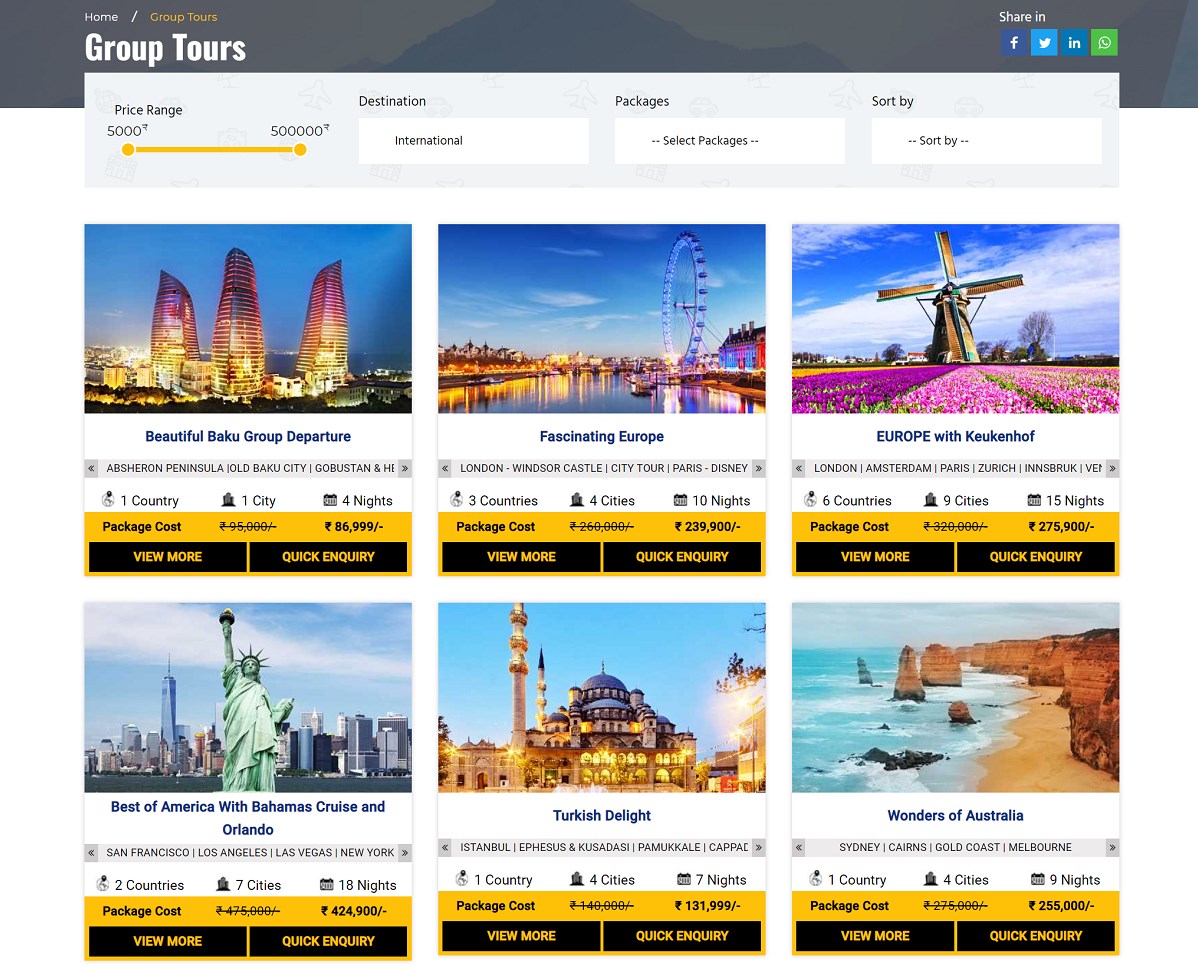 Benchmark Holidays