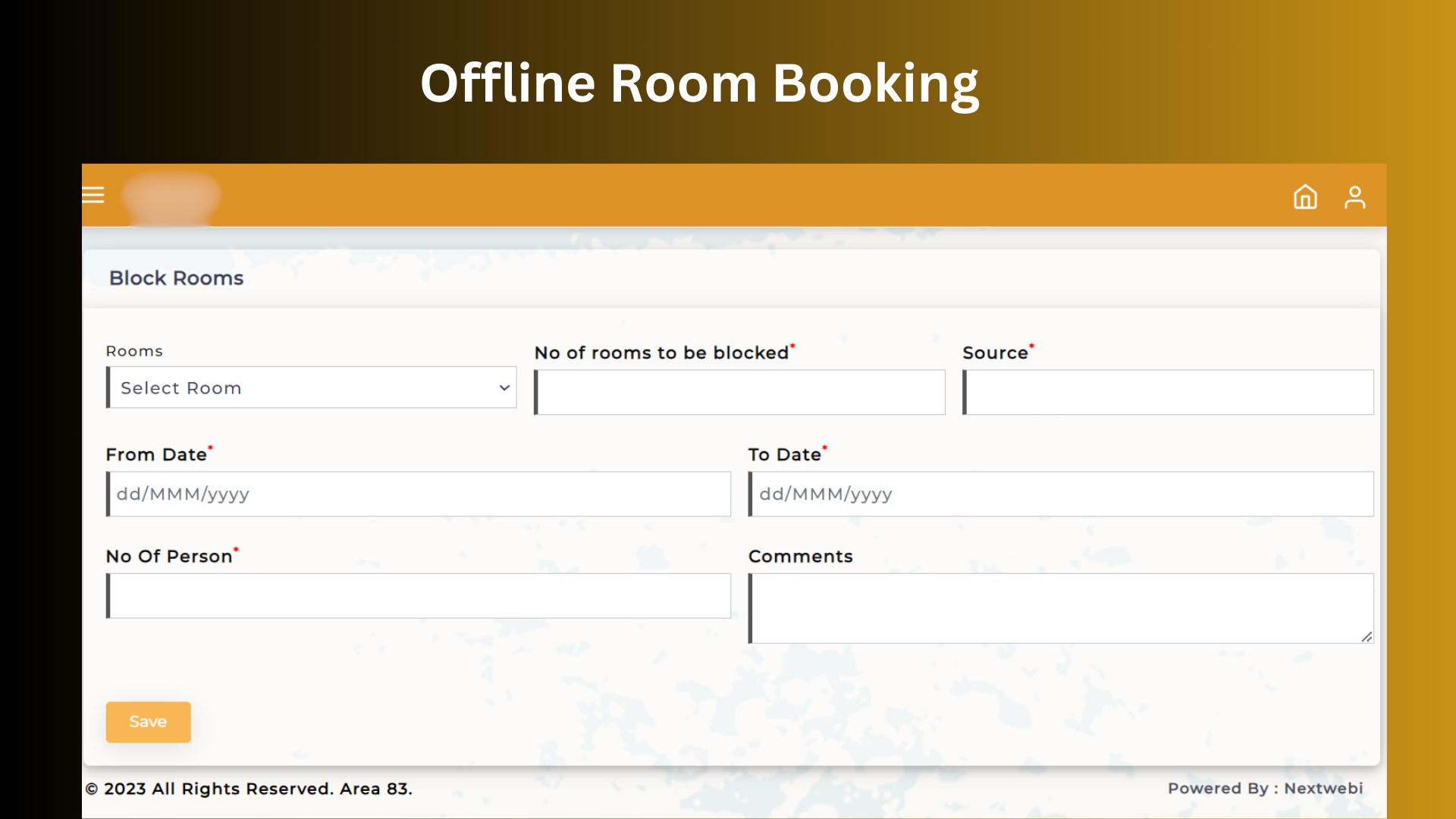 Custom Application for Resort Management