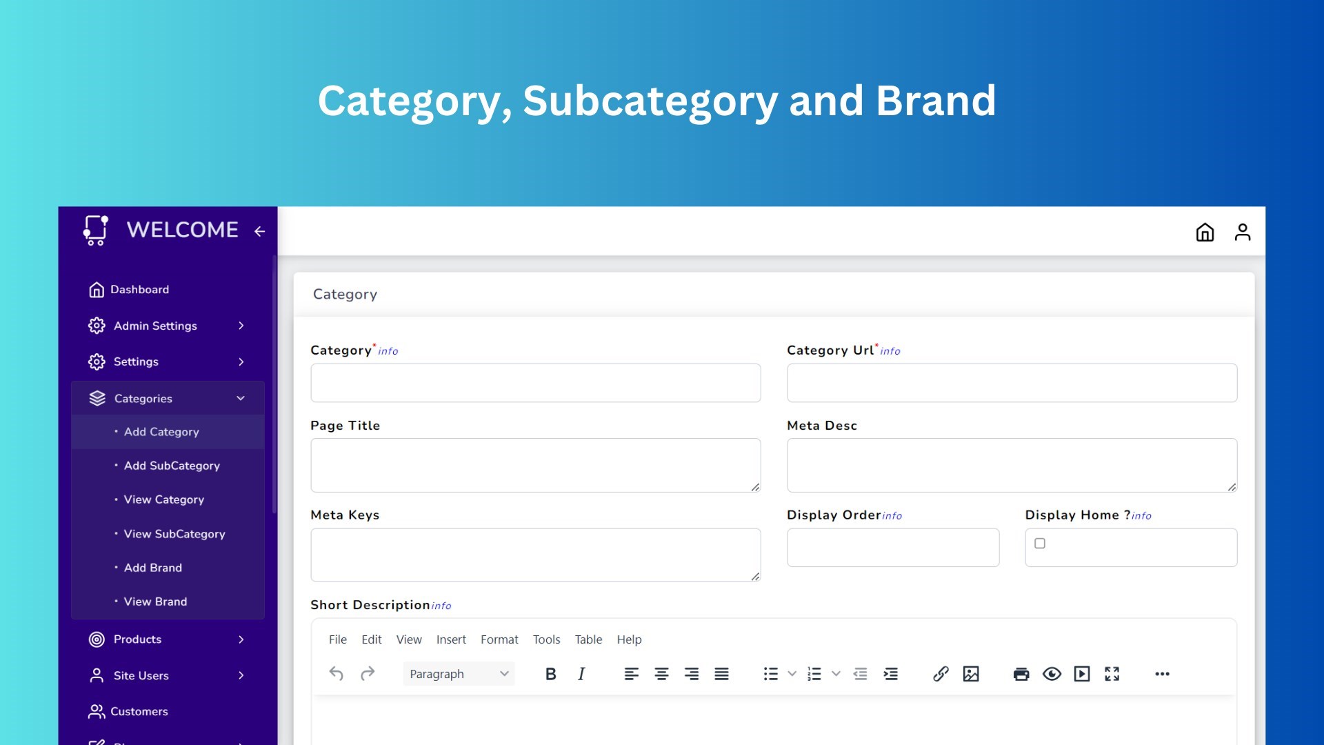 Custom Ecommerce Application for skin care products