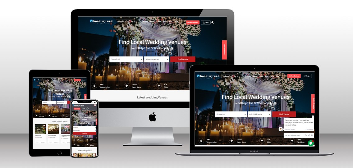 Responsive layout of the website