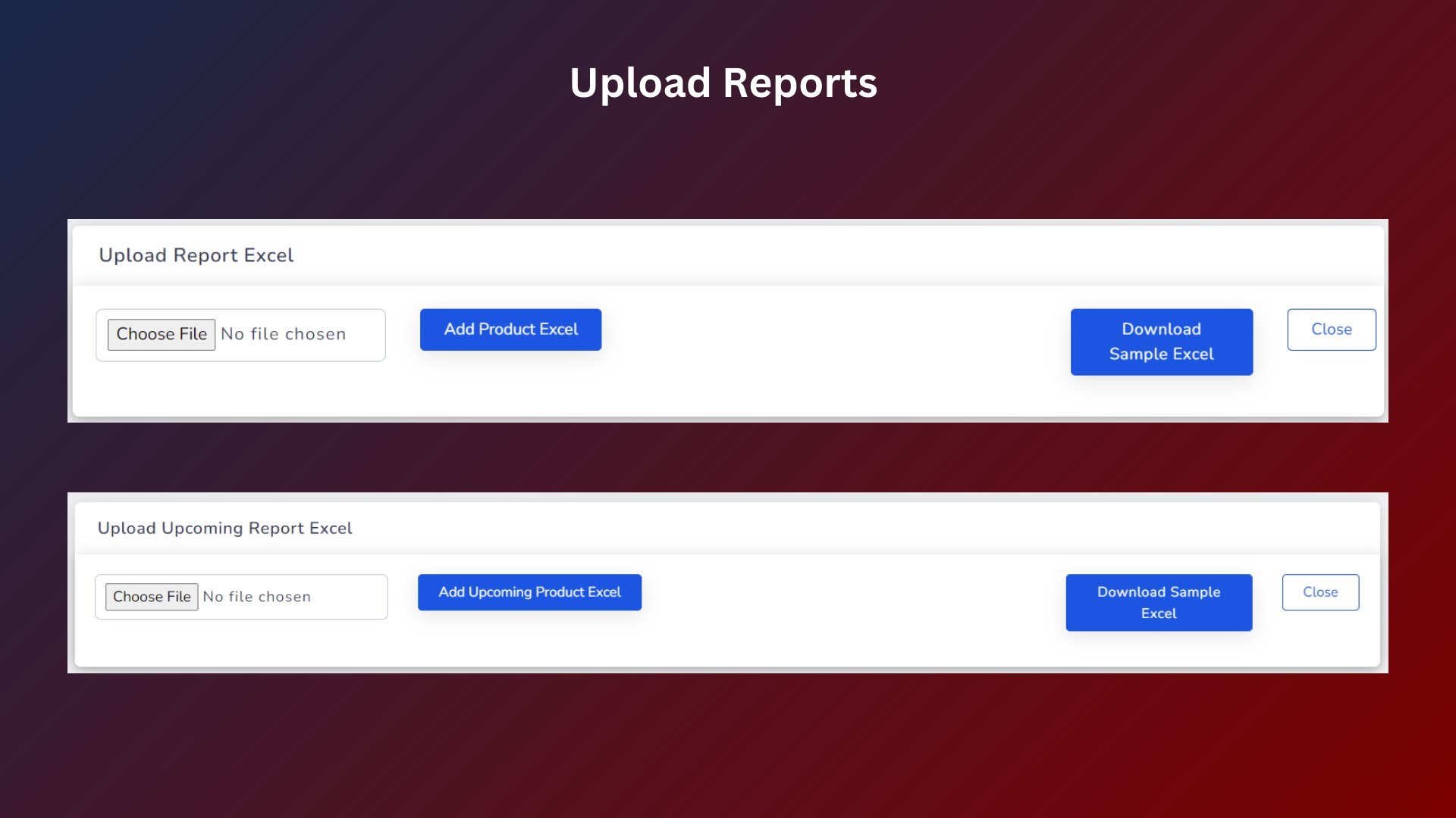 Custom Application For Market Reports