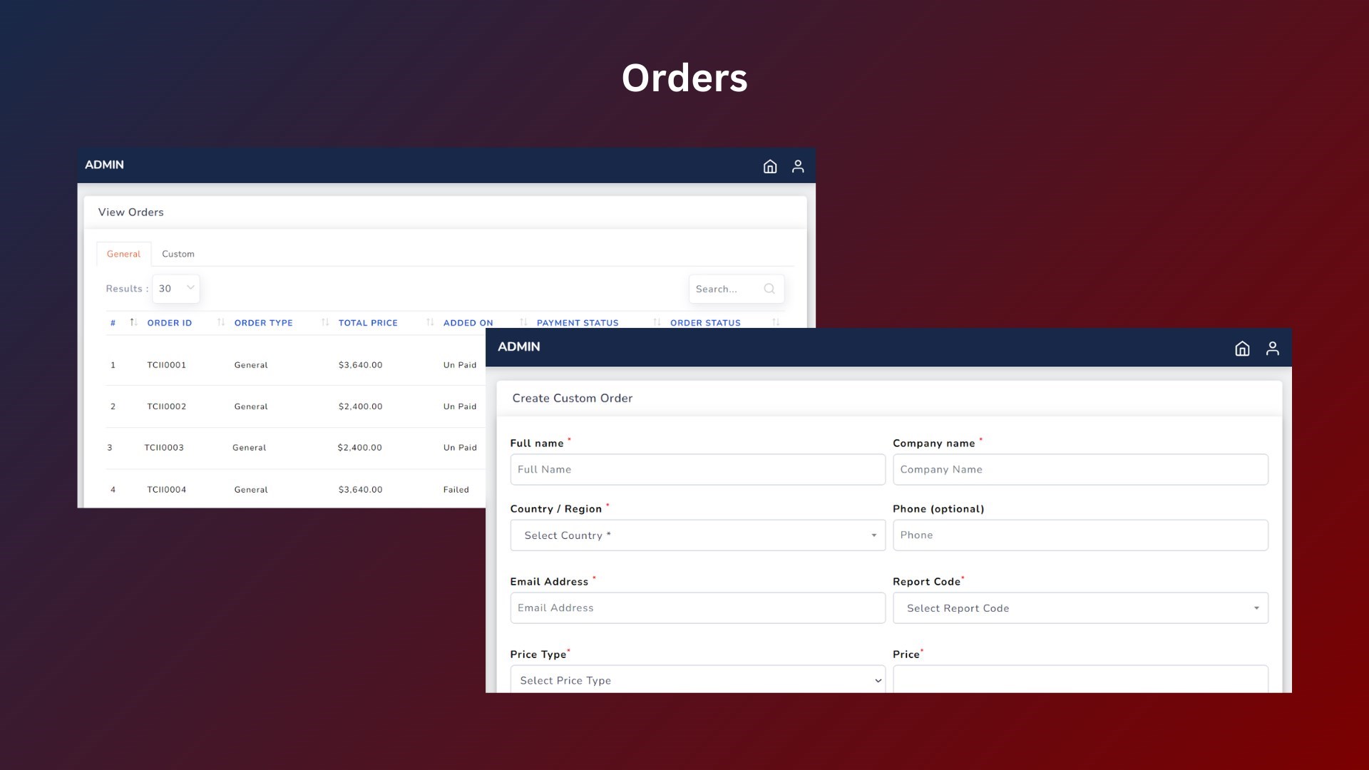 Custom Application For Market Reports