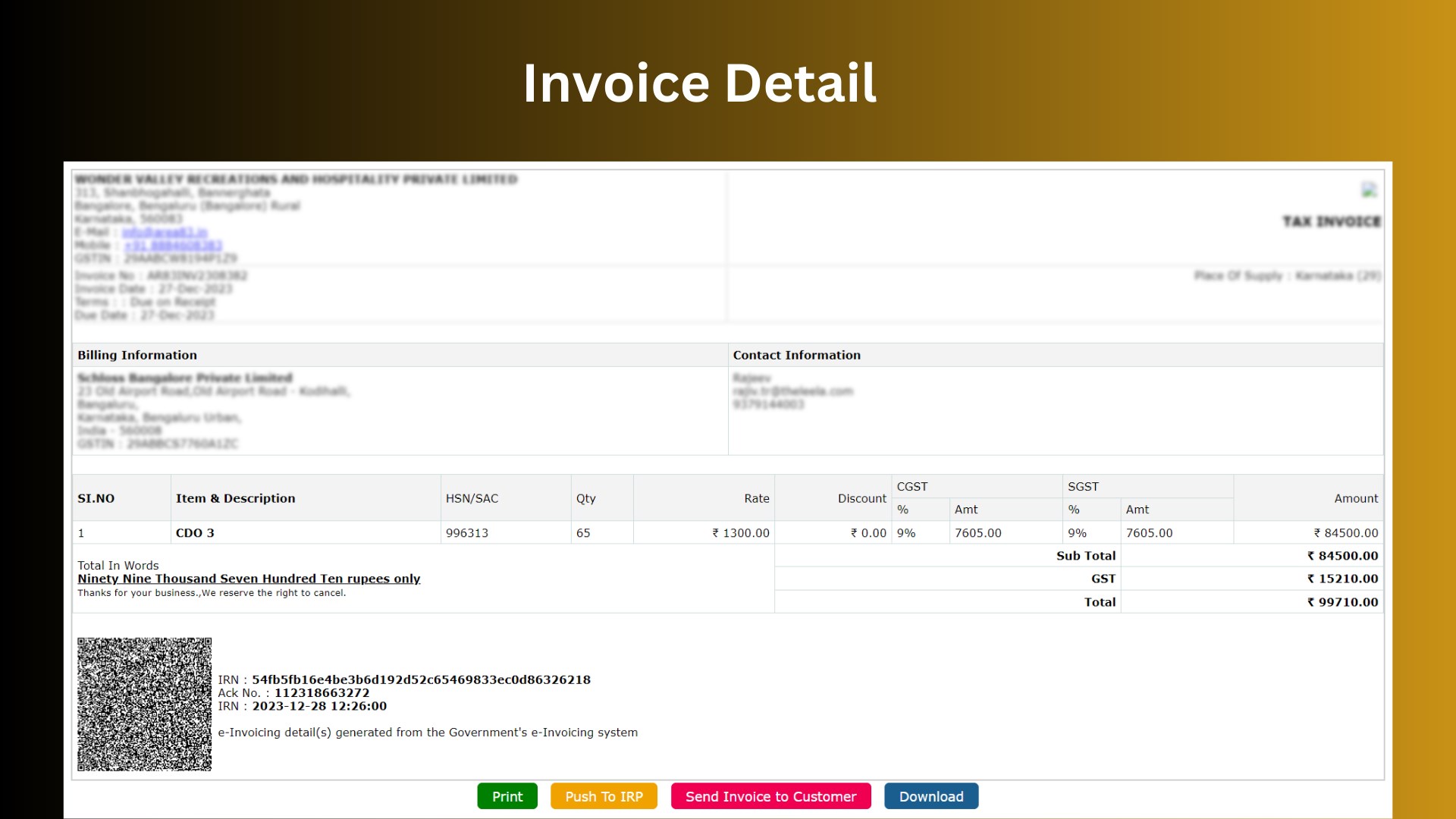 Custom Application for Resort Management
