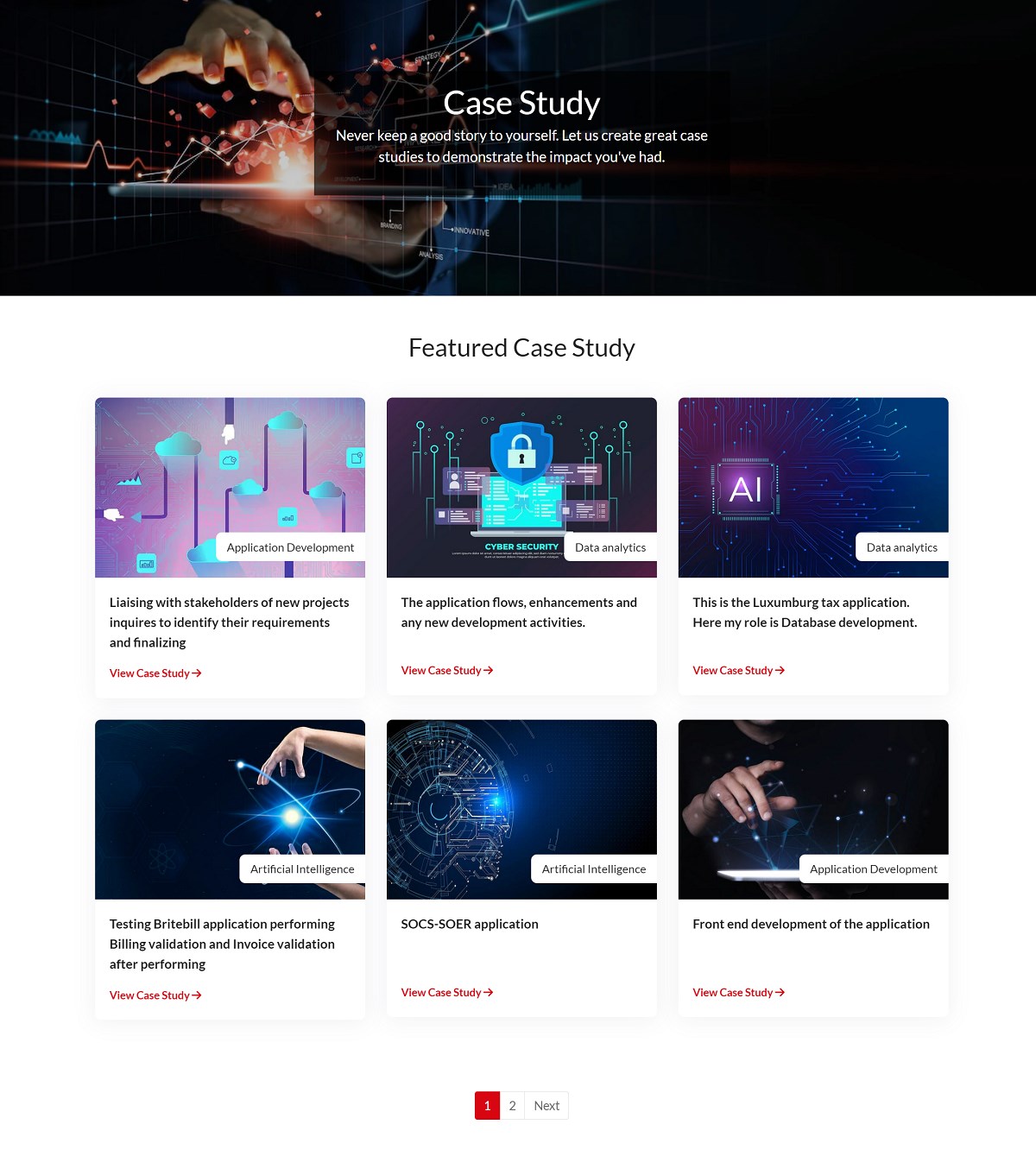 Case Study Page Design