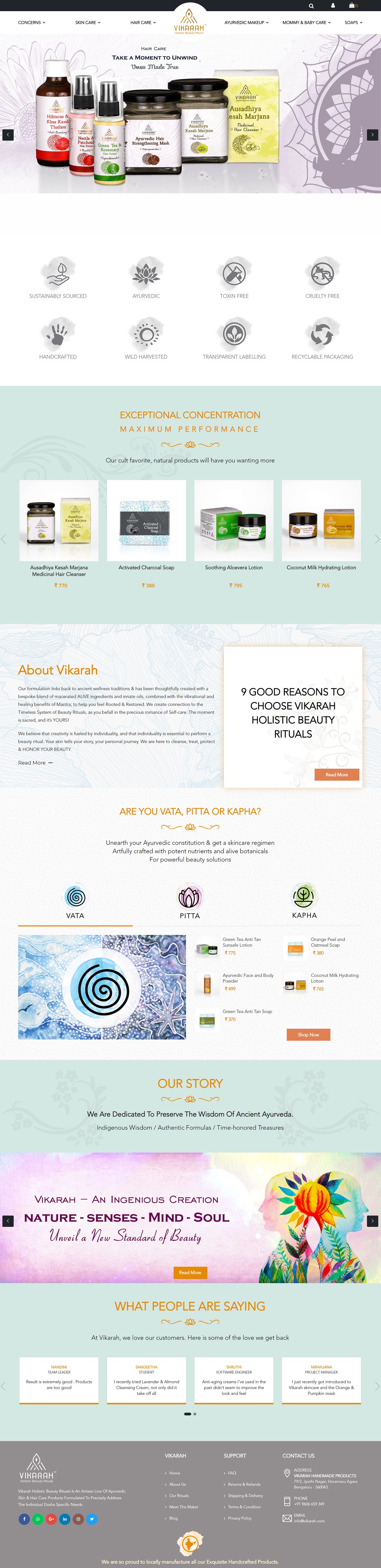 Home Page (Vata + Pitta +  Kapha)